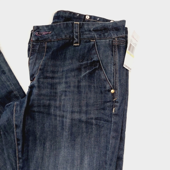 NEW Red by Marc Ecko Dark Wash Blue Embroidered Pockets Wide Leg Jeans P785 - Picture 2 of 14